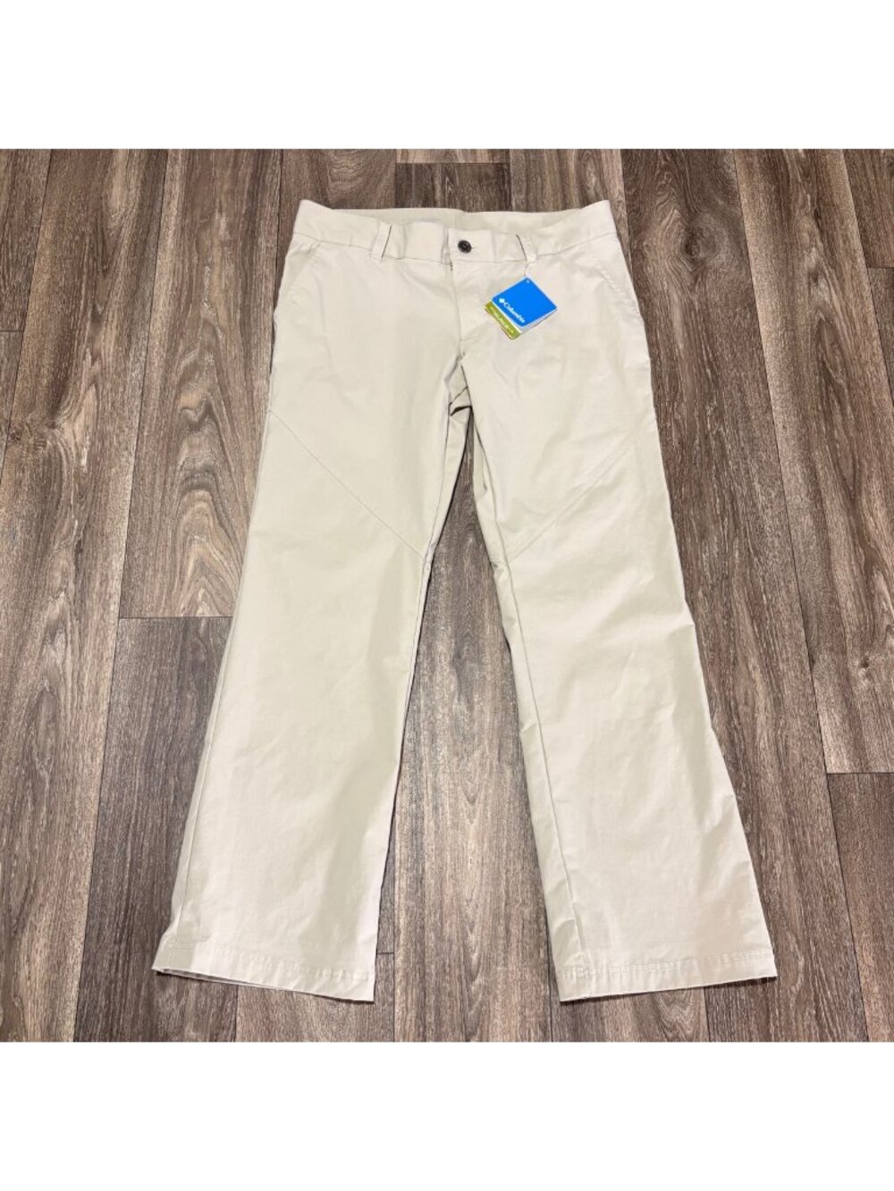 NWT Columbia Womens Omni-Shield Beige Pants Size 14-R Repellent Outdoor